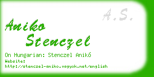 aniko stenczel business card